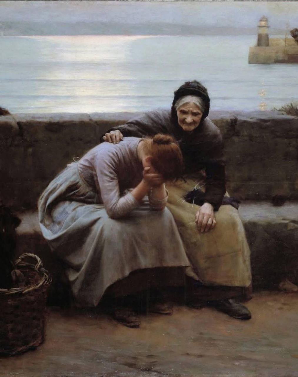 “لم يأتِ صباحٌ إلا وانكسر قلبٌ مع حلول المساء”، رسمها الفنان الإنجليزي والتر لانغلي عام 1894.