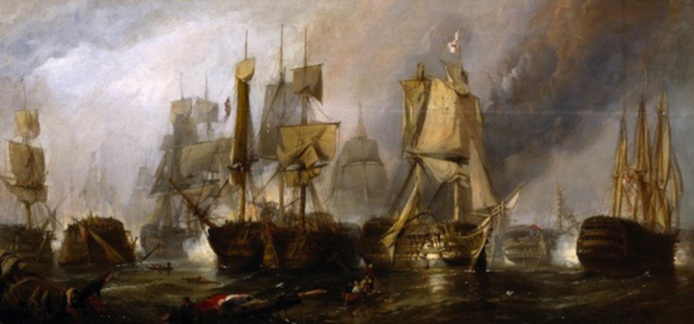 Sketch for 'The Battle of Trafalgar, and the Victory of Lord Nelson over the Combined French and Spanish Fleets, October 21, 1805' 1833 Clarkson Frederick Stanfield 1793-1867 Presented by Robert Vernon 1847 http://www.tate.org.uk/art/work/N00405