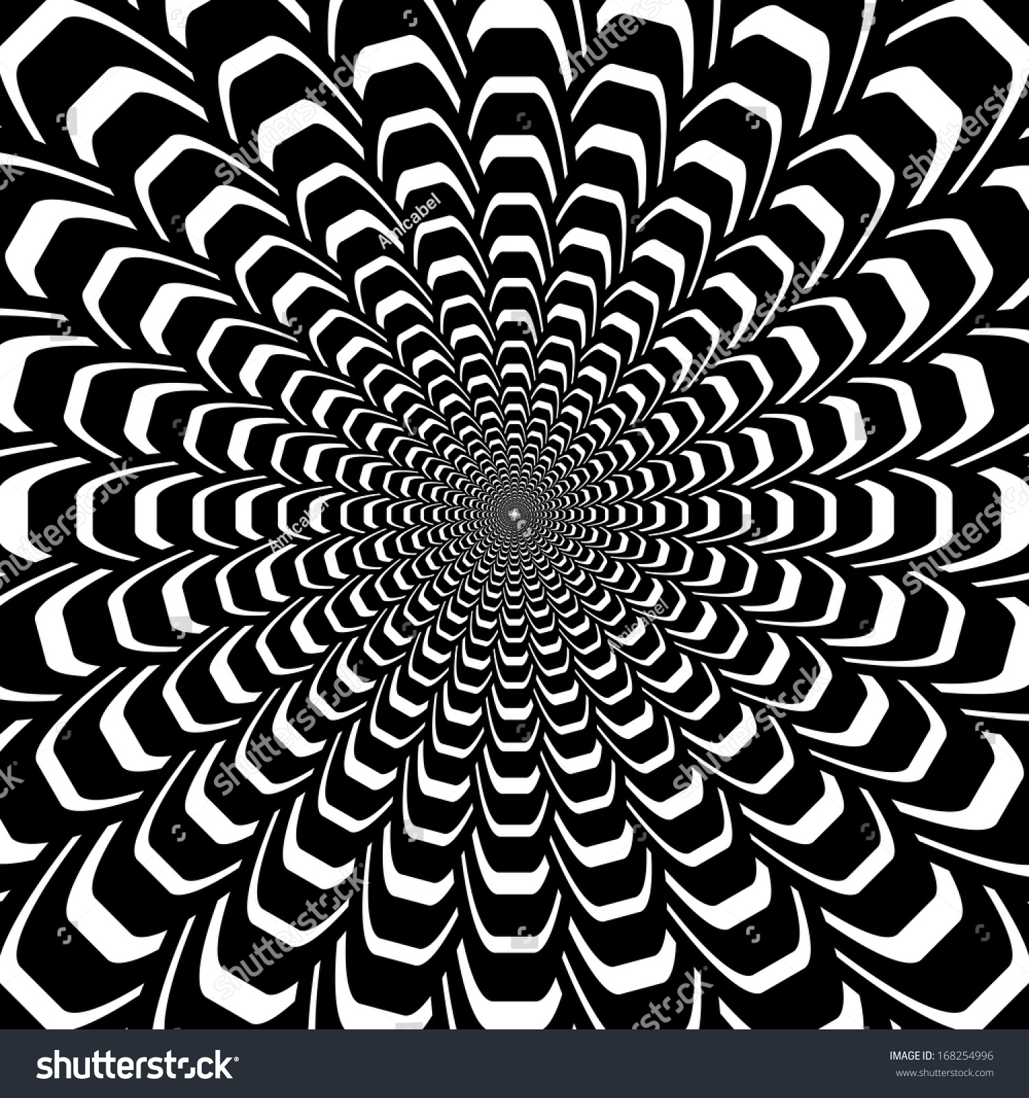 stock-vector-op-art-design-abstract-perspective-funnel-textured-backdrop-vector-art-illustration-168254996